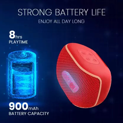 LUMIFORD GoMusic BT12 Wireless Bluetooth Speaker with HD Mic with Unique TWS Connection, IPX4 Water Resistant, Voice Assistance & Multi connectivity Options (3.5 AUX, USB, Micro-SD, FM Radio) - Red with Google & Siri Assistant Smart Speaker (Red) LUMIFORD GoMusic BT12 Wireless Bluetooth Speaker with HD Mic with Unique TWS Connection, IPX4 Water Resistant, Voice Assistance & Multi connectivity Options (3.5 AUX, USB, Micro-SD, FM Radio) - Red with Google & Siri Assistant Smart Speaker (Red)